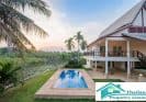 Pool Villa For Sale Near Cha-Am Beach With 4 Bedroom Overlooking Lake